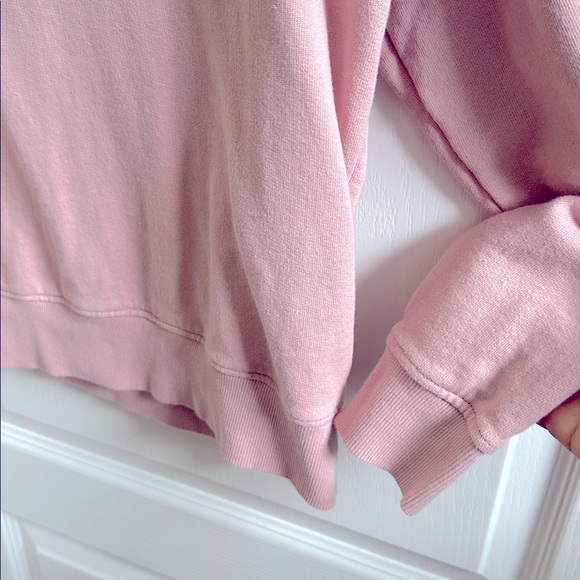 Pact 100% organic cotton women PINK Crewneck Terry Sweatshirt size S - Picture 3 of 9